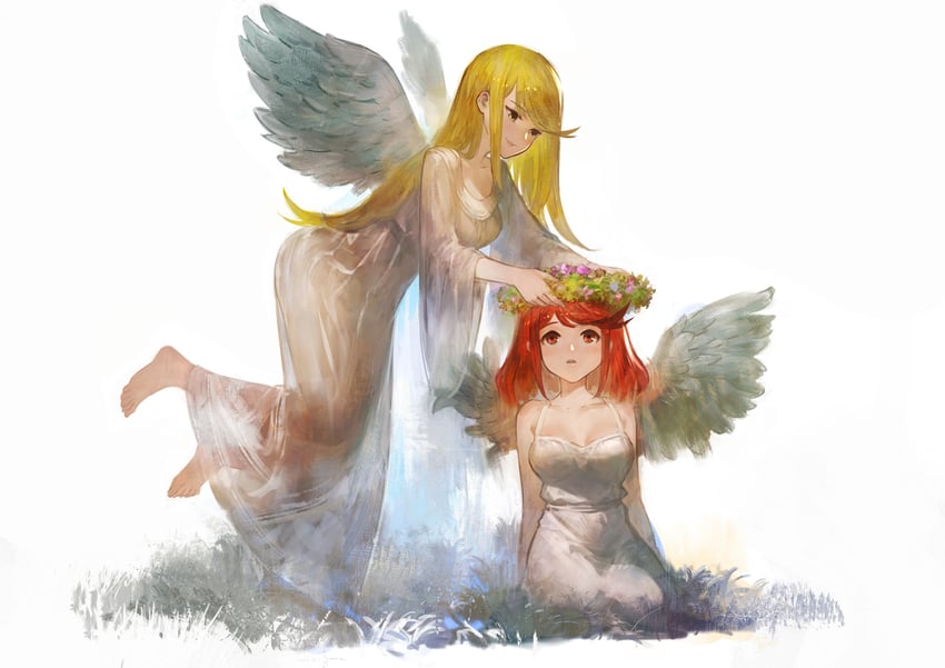 pyra and mythra (xenoblade chronicles and 1 more) drawn by daible
