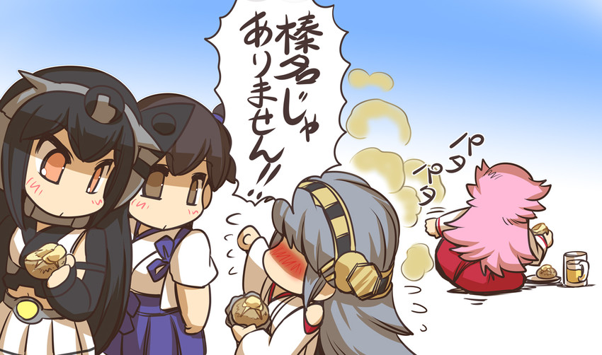 kaga, haruna, nagato, and jun'you (kantai collection) drawn by hisahiko