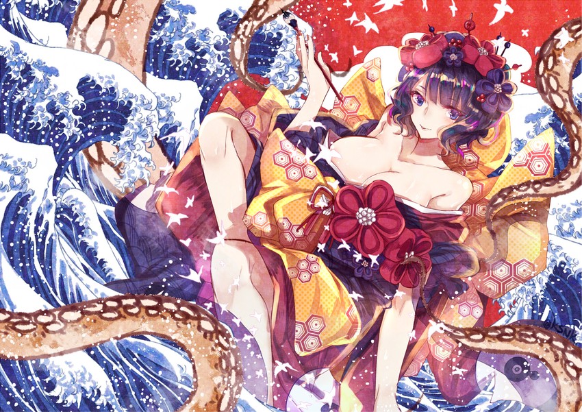 katsushika hokusai (fate and 2 more) drawn by gevjon