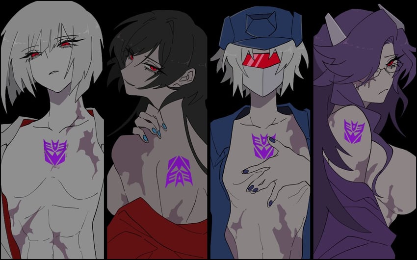 megatron, starscream, soundwave, and shockwave (transformers and 2 more) drawn by 580aoi