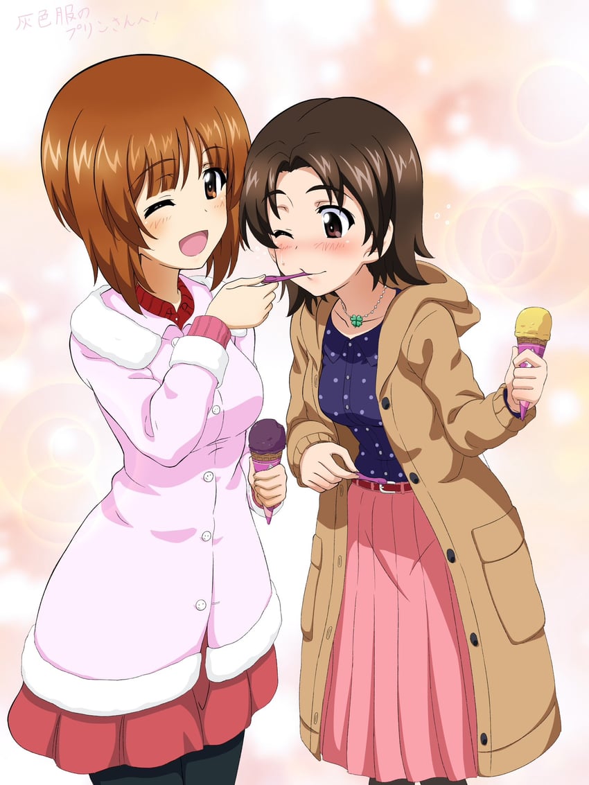 nishizumi miho and sawa azusa (girls und panzer) drawn by key_(gaigaigai123)