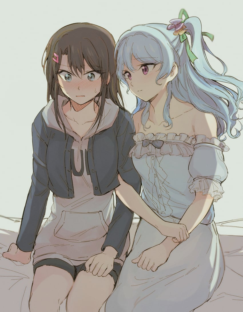 okusawa misaki and matsubara kanon (bang dream!) drawn by opi