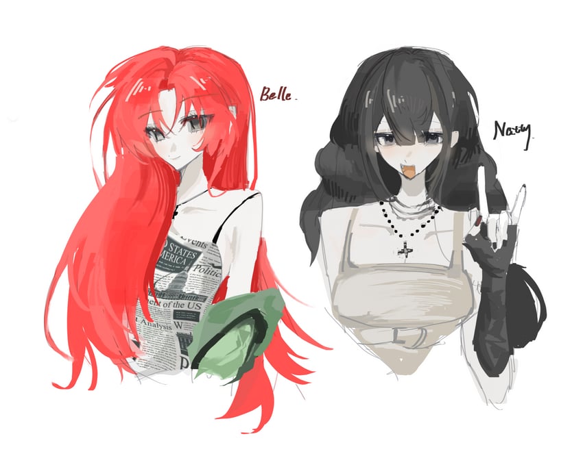 belle and natty (real life and 1 more) drawn by aliex