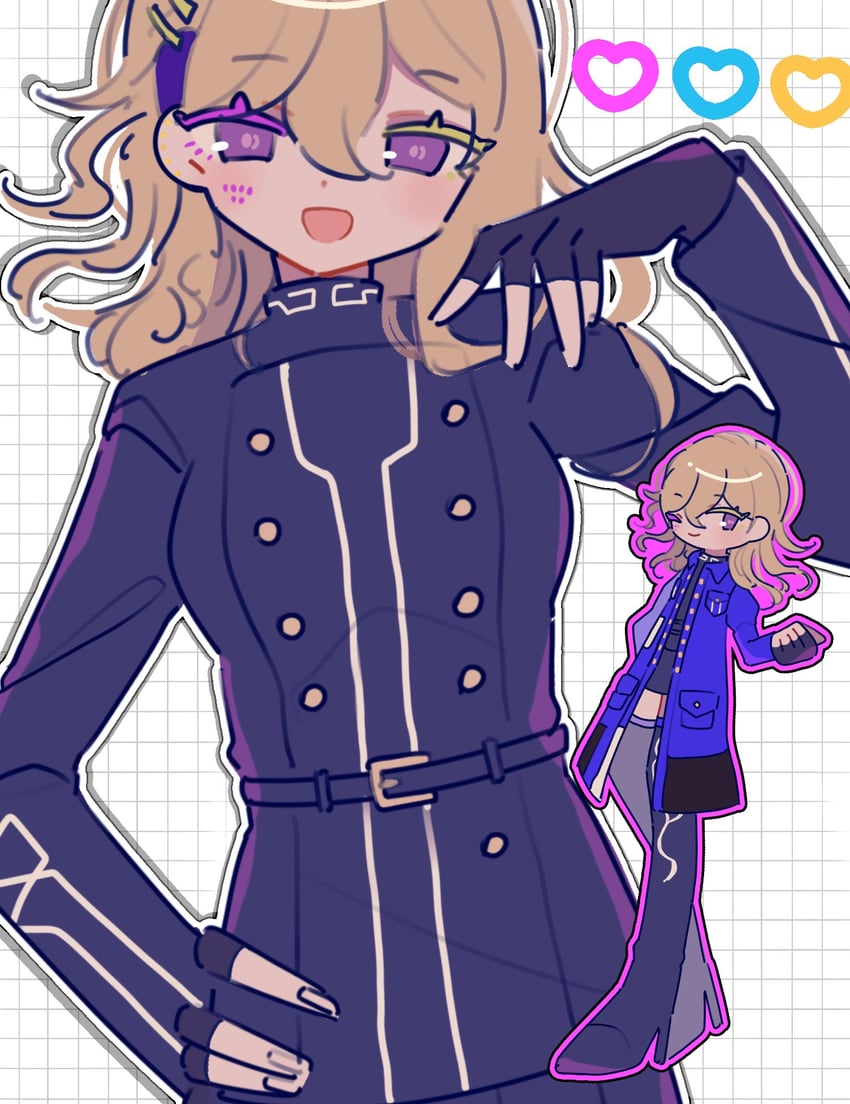 melami goldmine (master detective archives: rain code) drawn by yunome_(lyu_nomel)