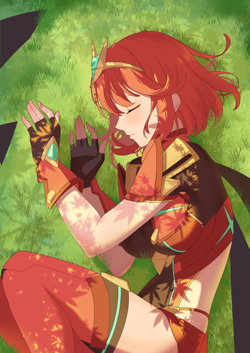pyra (xenoblade chronicles and 1 more) drawn by hehe_jun