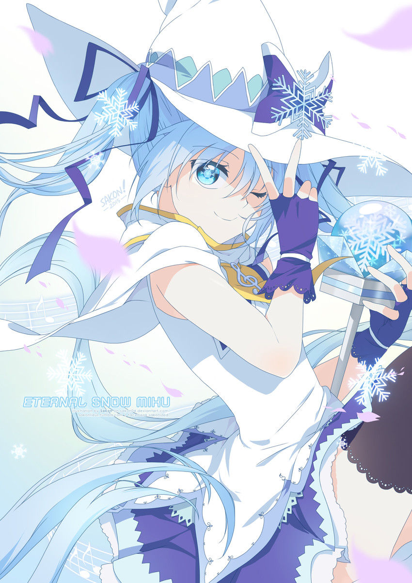 hatsune miku and yuki miku (vocaloid and 1 more) drawn by sakon04