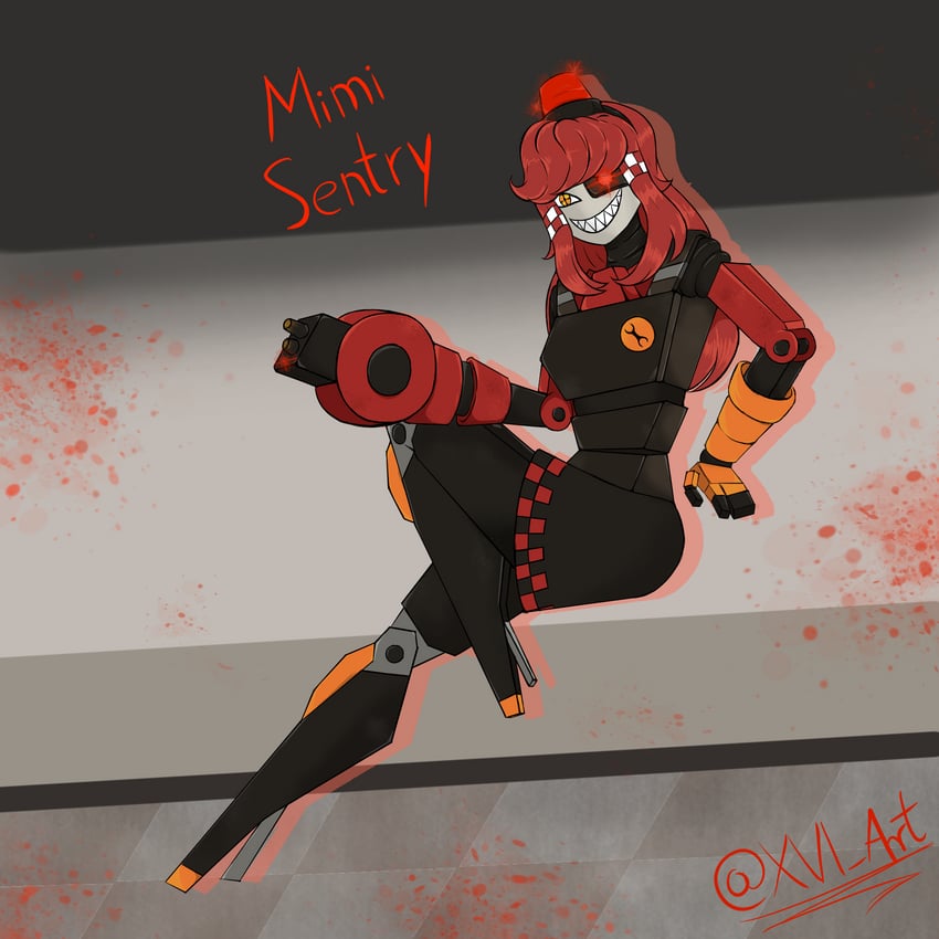 mimi-sentry (original and 1 more) drawn by wingxvi