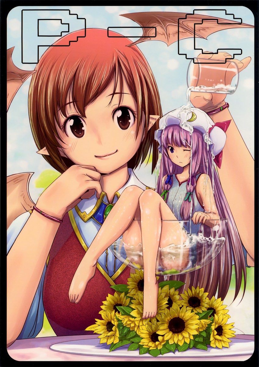 patchouli knowledge and koakuma (touhou) drawn by gustav_(telomere_na)