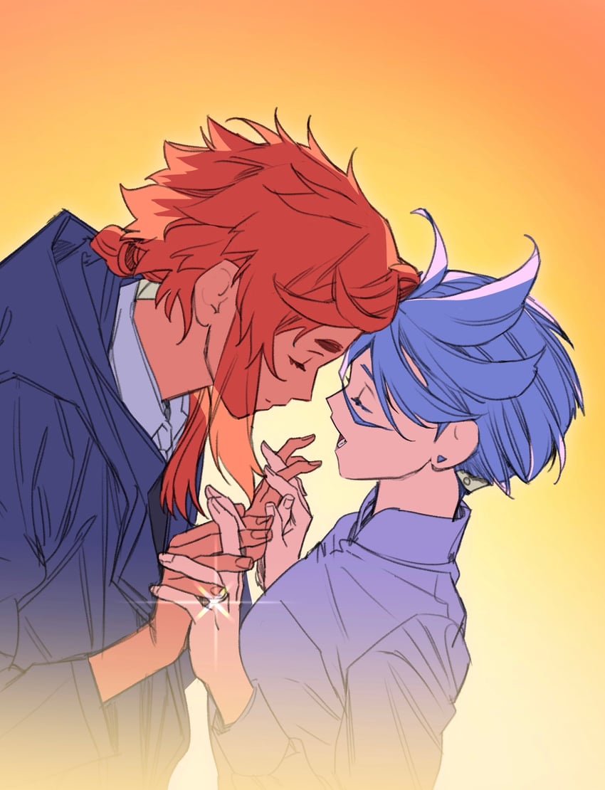 suletta mercury and miorine rembran (gundam and 1 more) drawn by 06kegs
