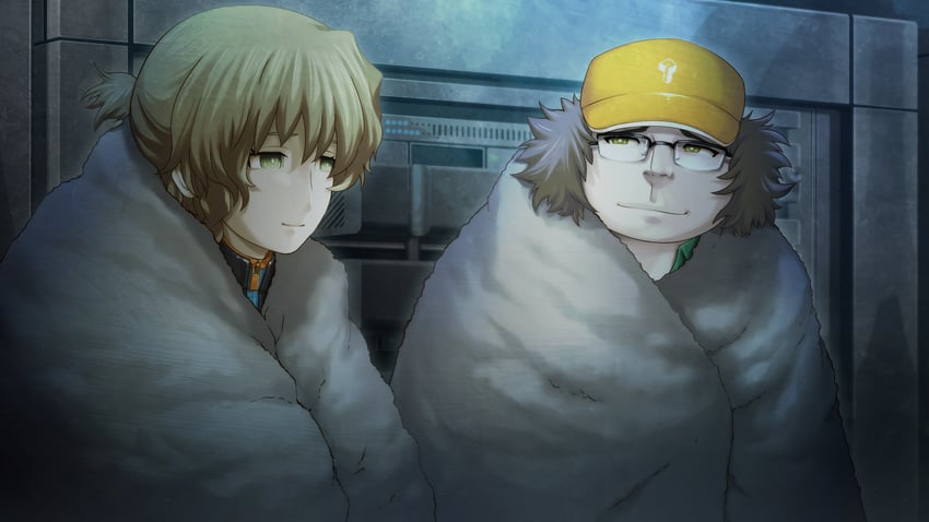 amane suzuha and hashida itaru (steins;gate and 1 more) drawn by huke