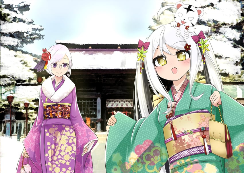 gokotai yoshimitsu and ootengu masaie (tenka hyakken) drawn by kirishima_(alutear)