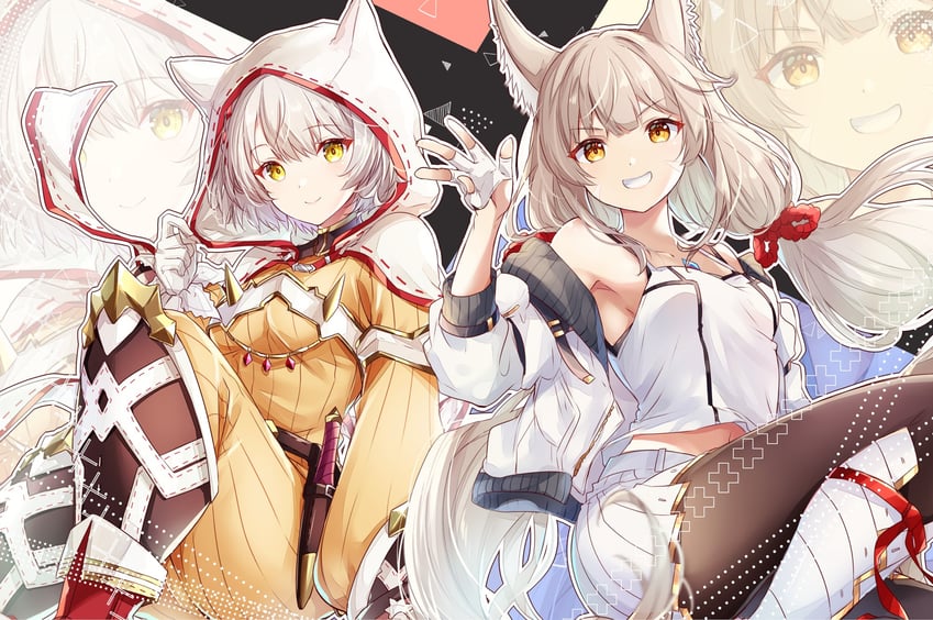 mio and nia (xenoblade chronicles and 2 more) drawn by ui_frara