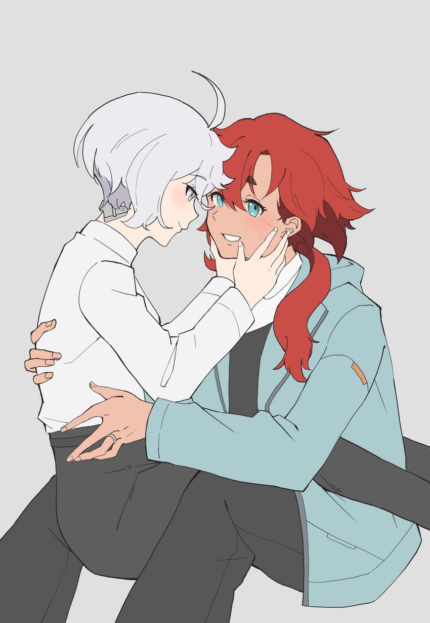 suletta mercury and miorine rembran (gundam and 1 more) drawn by r_bishh