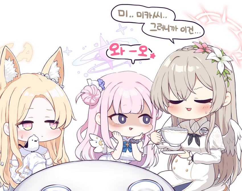 mika, seia, and nagisa (blue archive) drawn by lee_mae_hyang