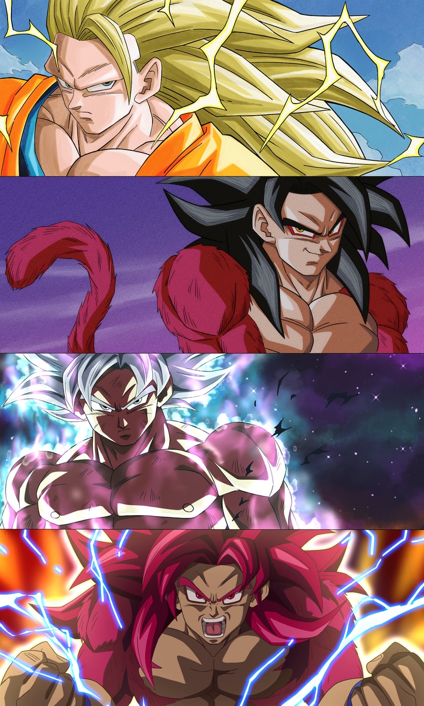 son goku (dragon ball and 4 more) drawn by buraku_black