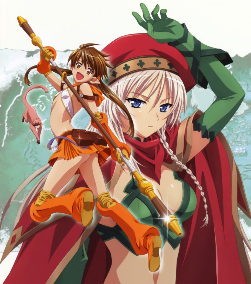 alleyne, fighting master alleyne, nowa, forest keeper nowa, and ruu (queen's blade)