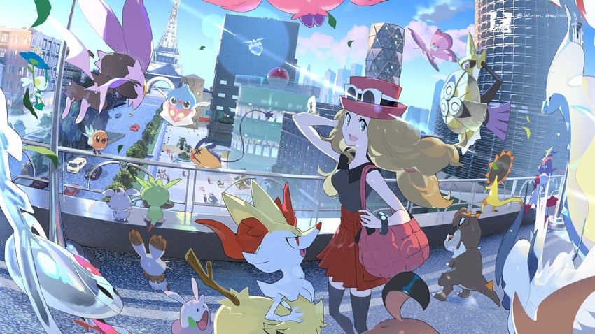 serena, sylveon, braixen, absol, greninja, and 27 more (pokemon and 1 more) drawn by e_volution