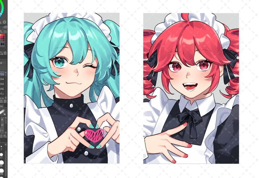 hatsune miku and kasane teto (vocaloid and 1 more) drawn by grimruu