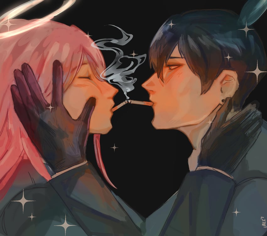 hayakawa aki and angel devil (chainsaw man) drawn by aalesweet13