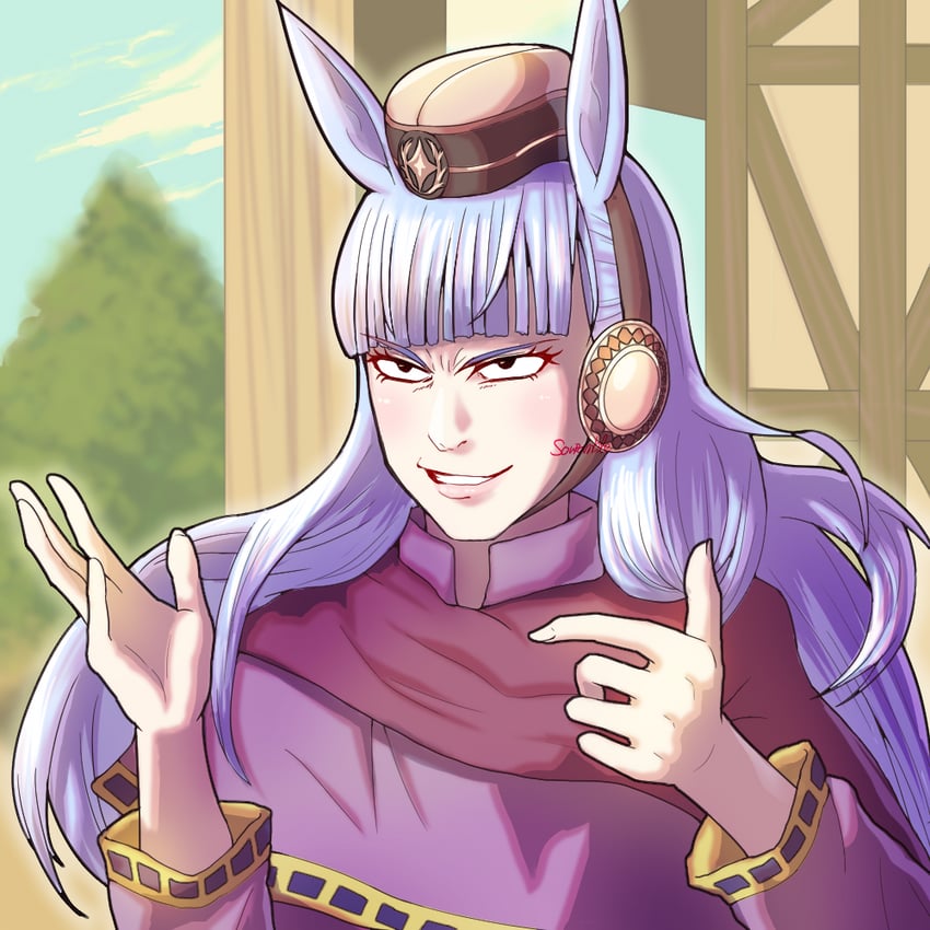 gold ship, yagami light, and swindler (umamusume and 1 more) drawn by souramble