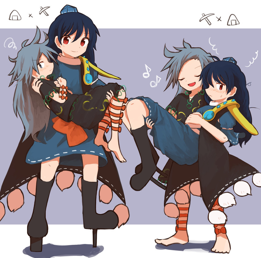 iizunamaru megumu and himemushi momoyo (touhou) drawn by donki_(yeah)