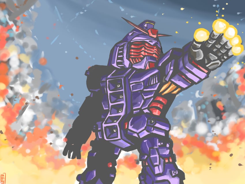 psycho gundam (gundam and 2 more) drawn by mukago