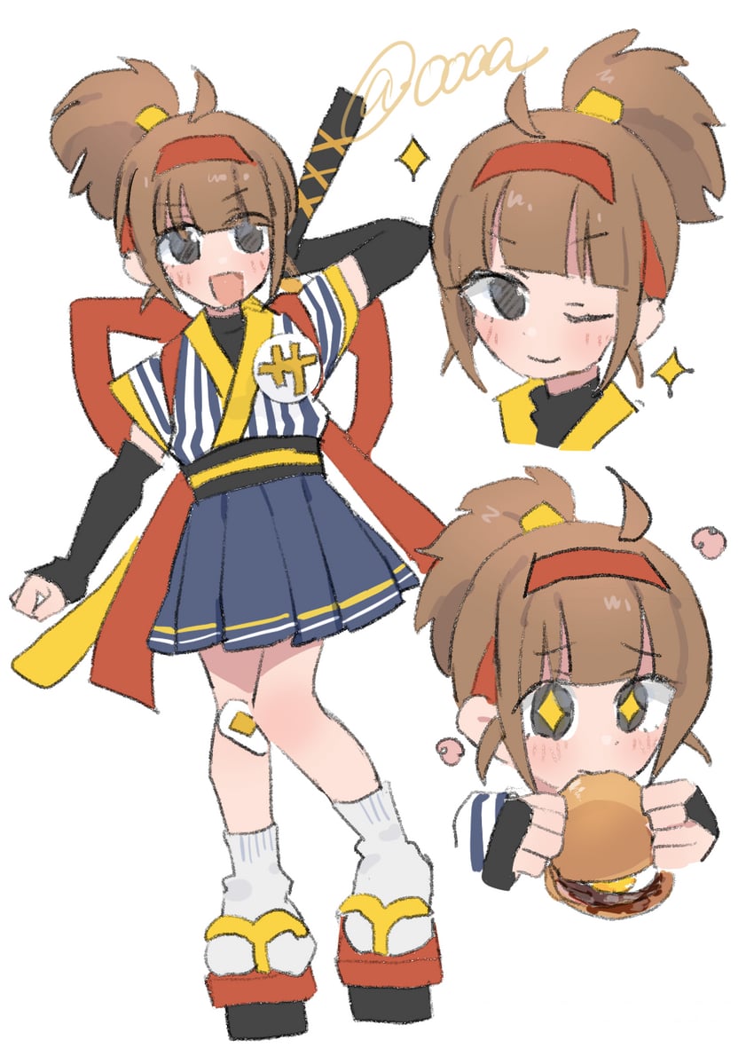 imadake dabuchi tabemi and samurai tamago tabemi (mcdonald's) drawn by hyphen_(samplelog)
