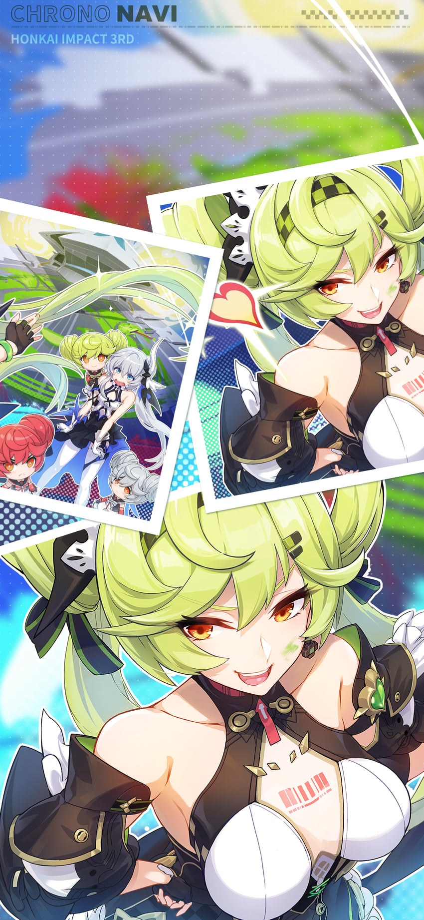 theresa apocalypse, ai-chan, and ai hyperion lambda (honkai and 1 more)