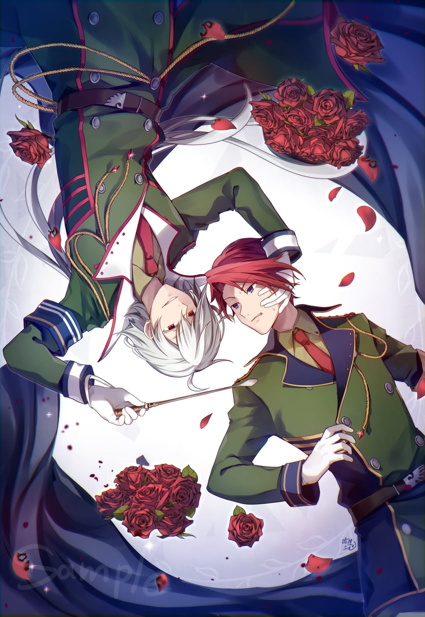 philip butler and gabriel kaburaya (rose guns days) drawn by anri_mike