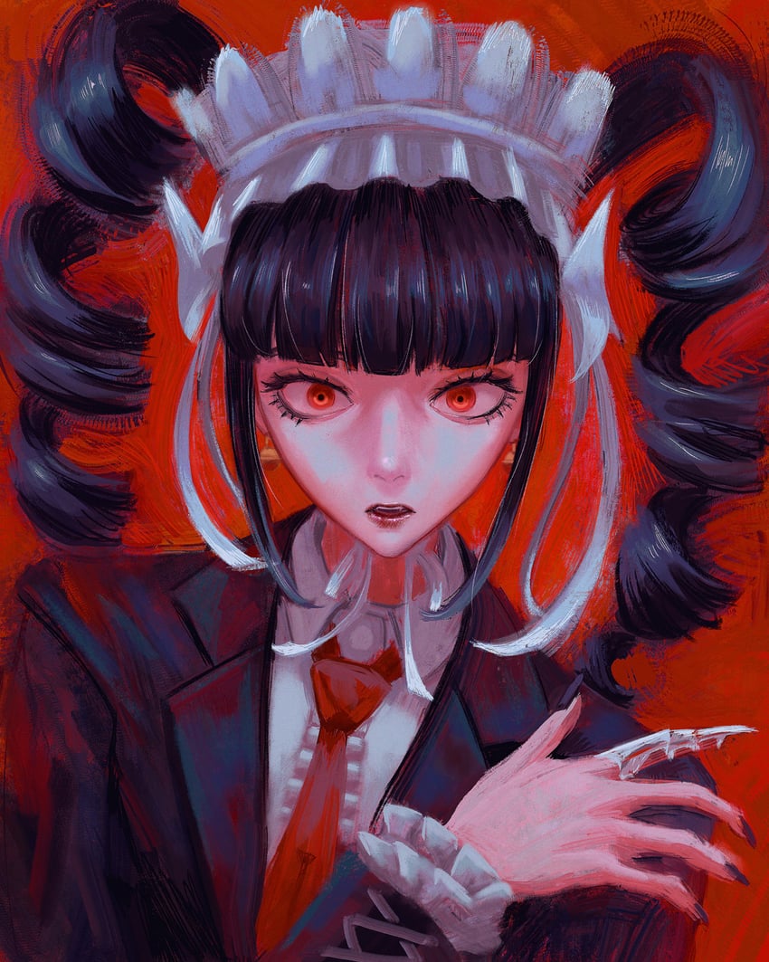 celestia ludenberg (danganronpa and 1 more) drawn by flowersbloodart
