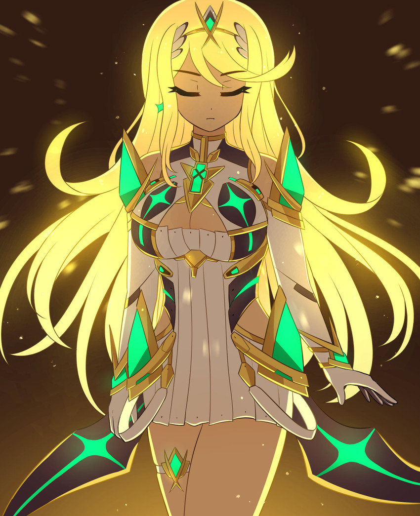 mythra (xenoblade chronicles and 1 more) drawn by enni