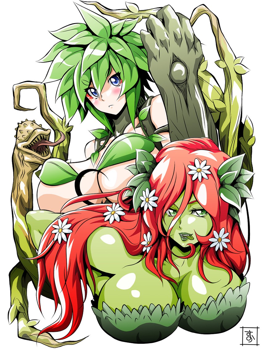 poison ivy and kii (dc comics and 2 more) drawn by s-now