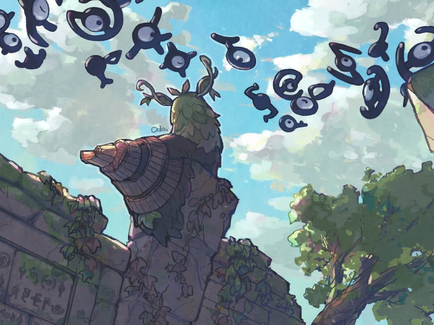 unown, unown e, unown s, unown t, unown h, and 12 more (pokemon) drawn by odo_7ta