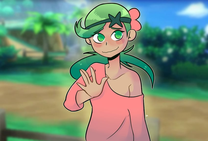 mallow (pokemon and 1 more) drawn by eli_(greeli_)