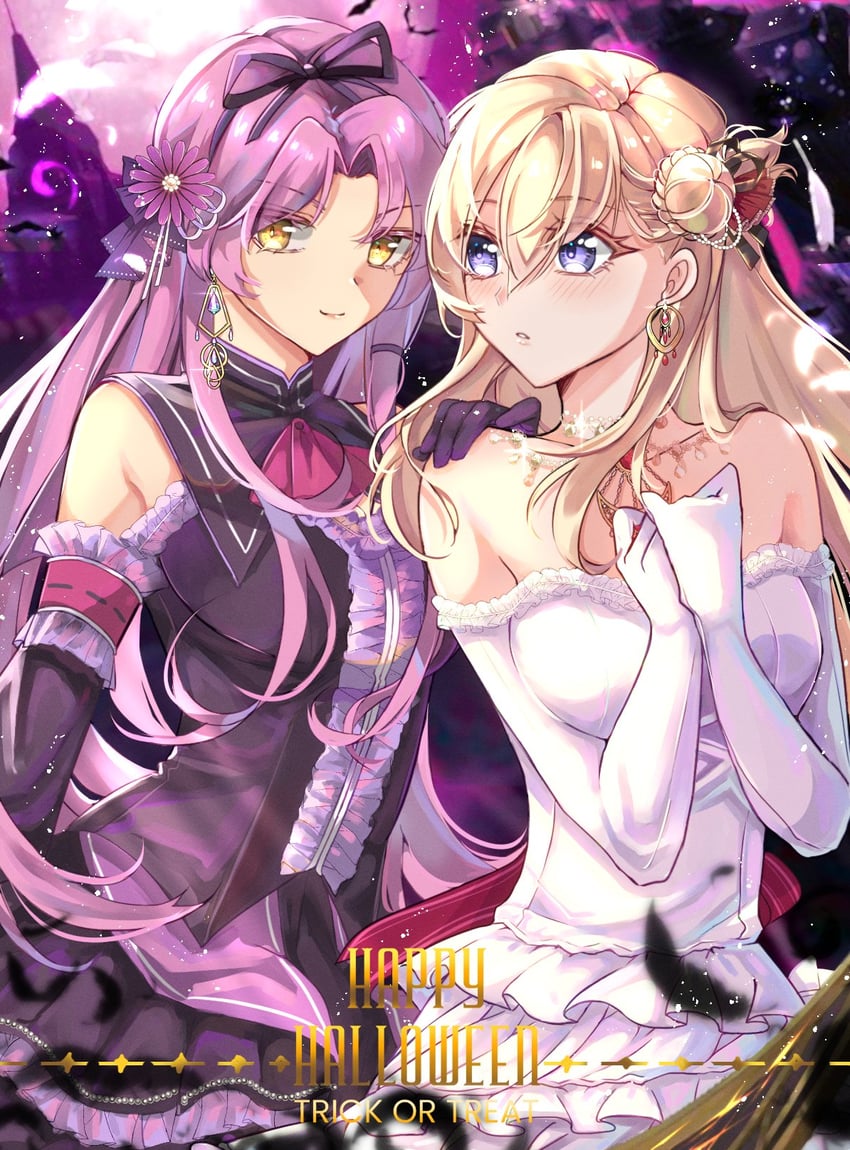 renne and agnes claudel (eiyuu densetsu and 2 more) drawn by zer00han