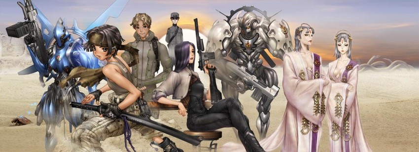 honoka, millie, paife, and iks (the third) drawn by shirow_masamune