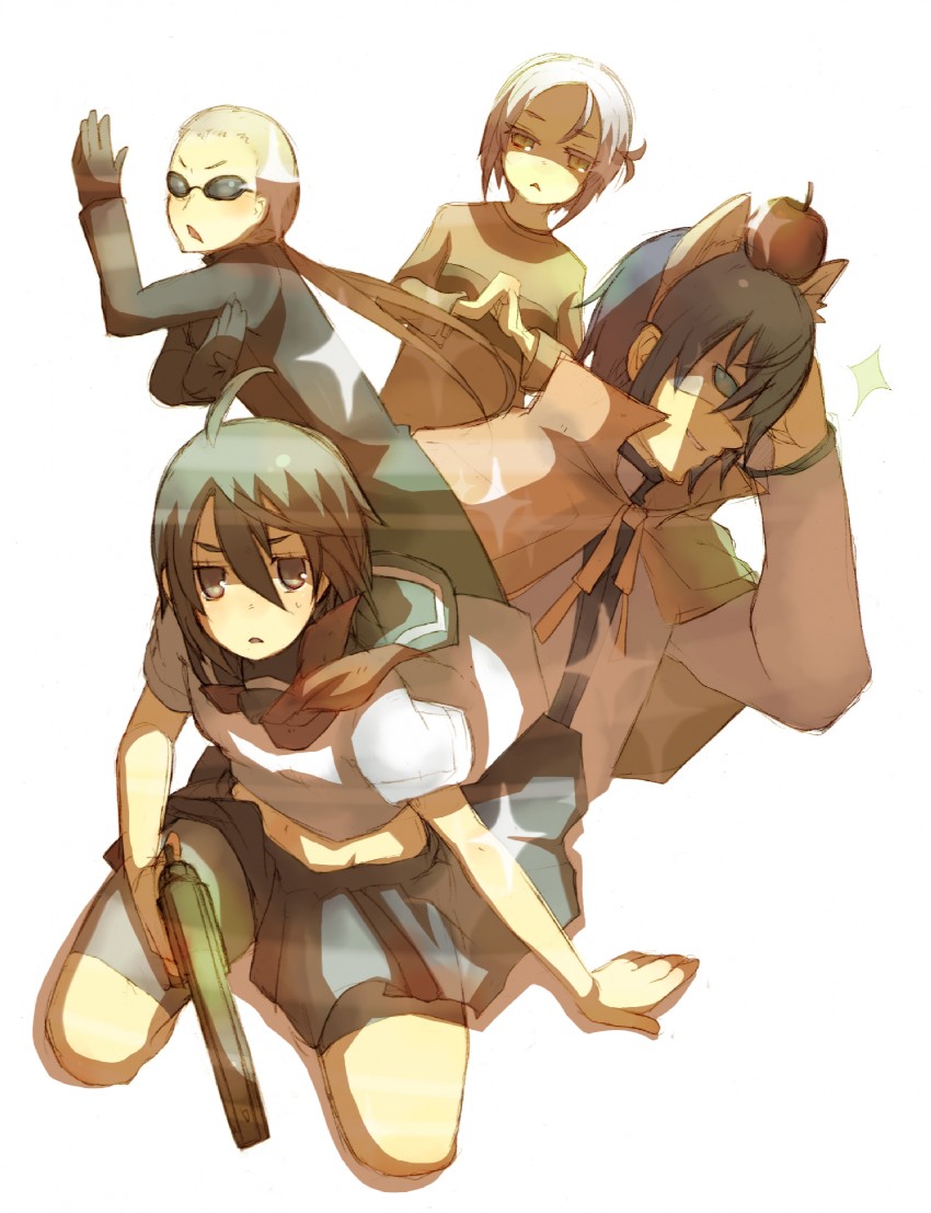 kino, shizu, tea, riku, and inuyama wanwan rikutarou (kino no tabi and 1 more) drawn by hodaka_(haru)