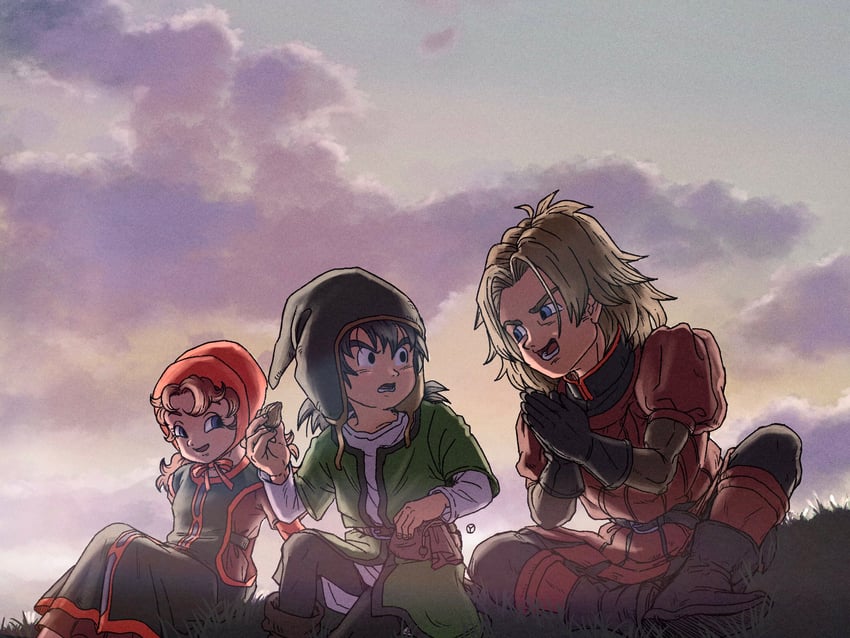 maribel, hero, and kiefer (dragon quest and 1 more) drawn by yuto_sakurai
