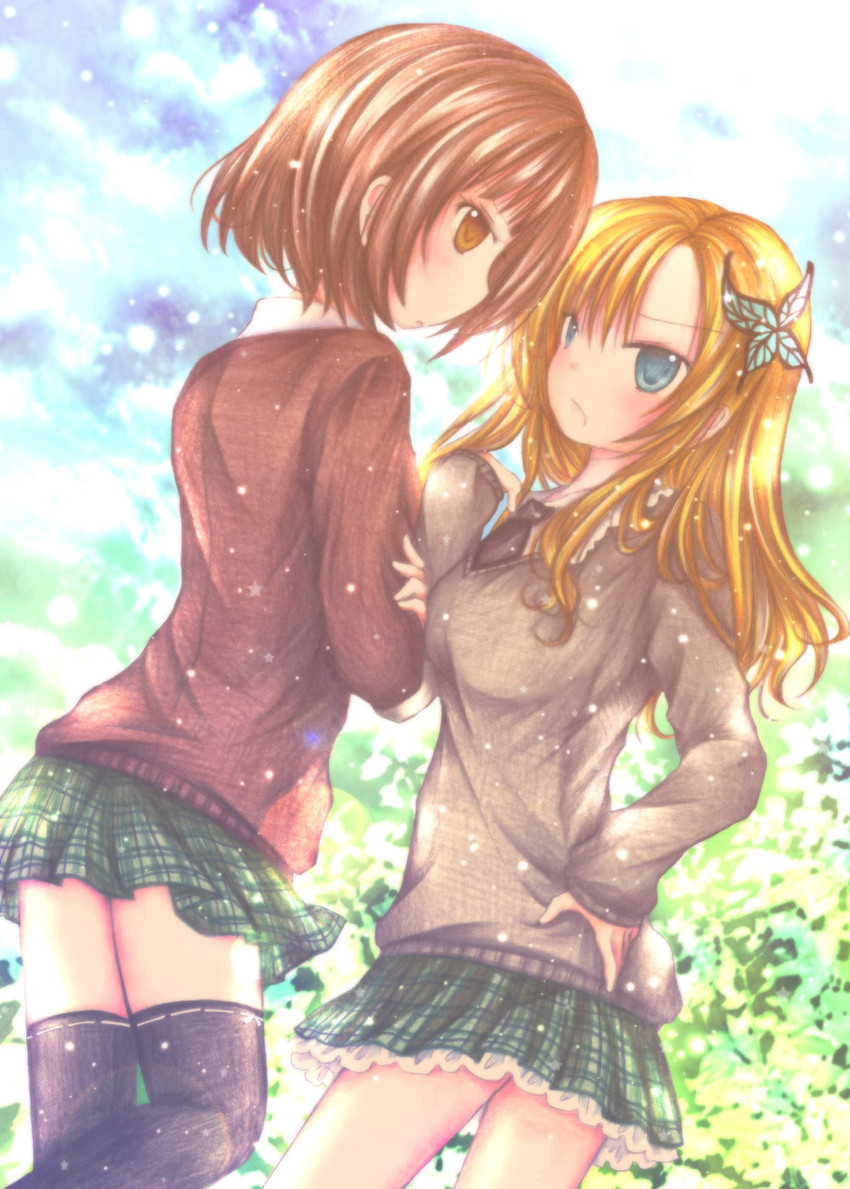 kashiwazaki sena and mikazuki yozora (boku wa tomodachi ga sukunai) drawn by kasuga_sunao