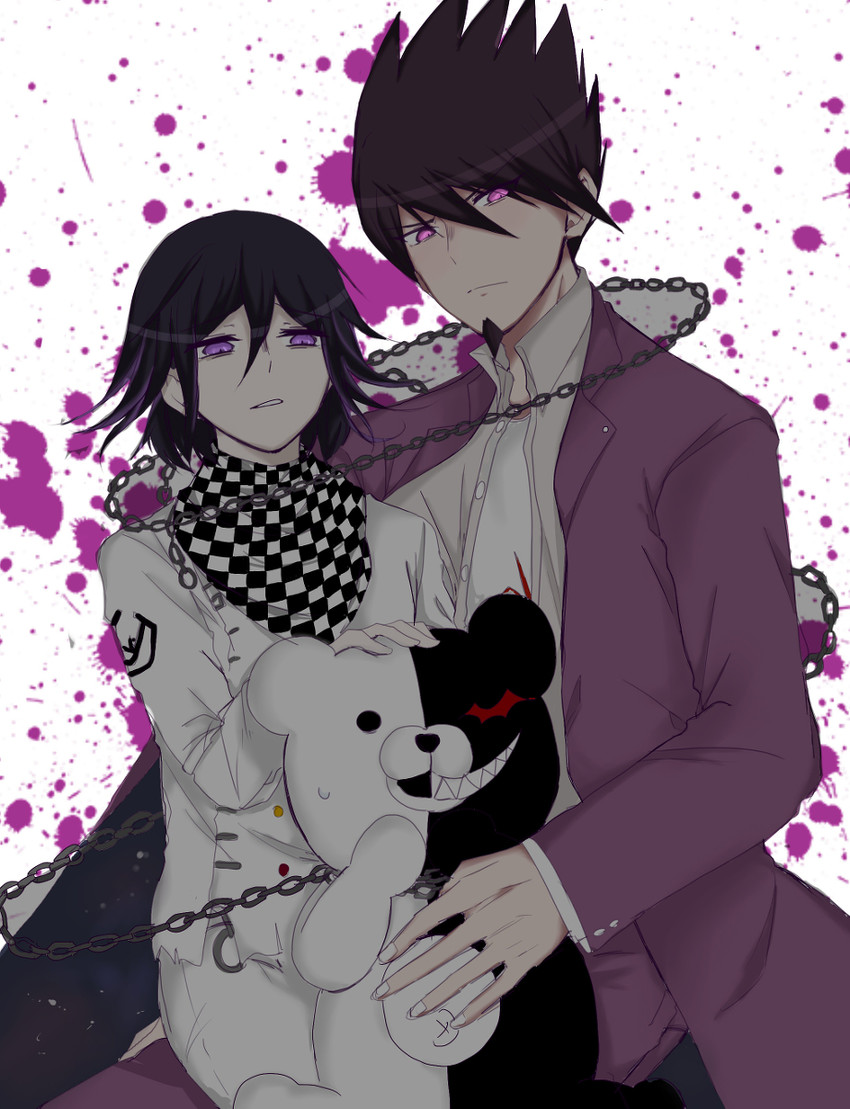 oma kokichi, monokuma, and momota kaito (danganronpa and 1 more) drawn by mitsuki_(ayanop1111)