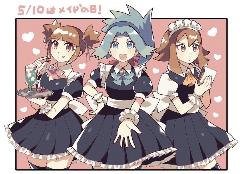 solana, kate, and summer (pokemon and 3 more) drawn by anidler91