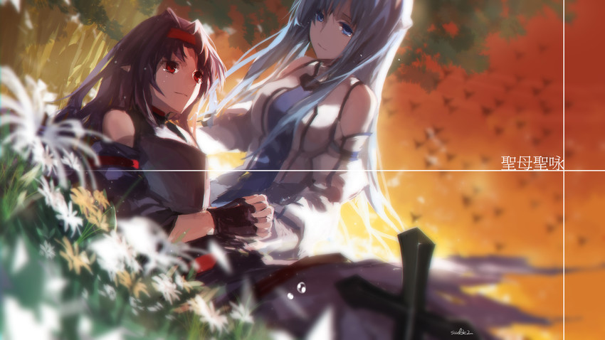 asuna and yuuki (sword art online) drawn by swd3e2
