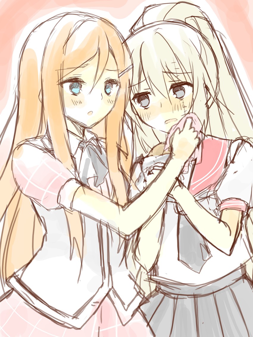 banba mahiru and hanabusa sumireko (akuma no riddle) drawn by akafuku_pukoemon