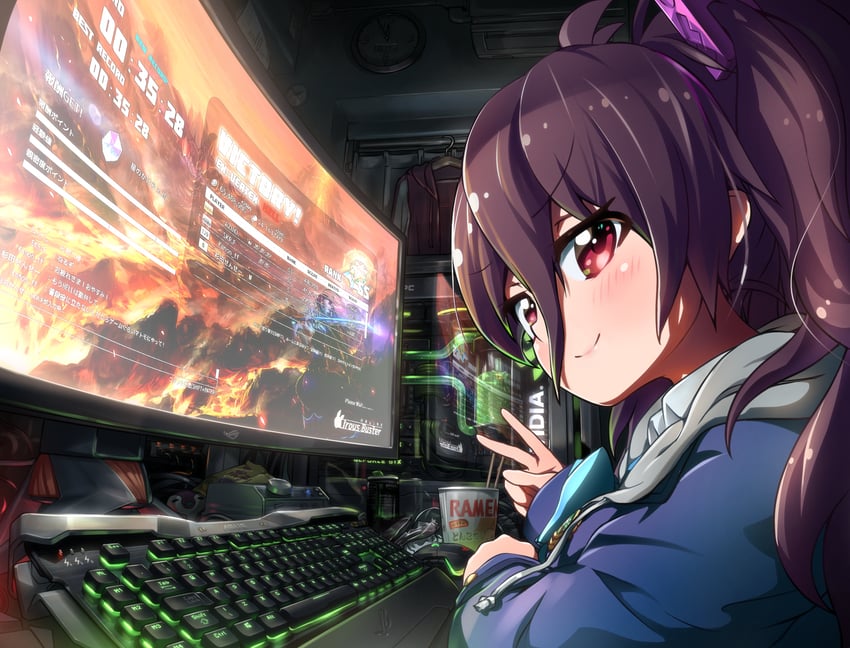 tsubuzaki anko (battle girl high school) drawn by tamanegi_(12030028)