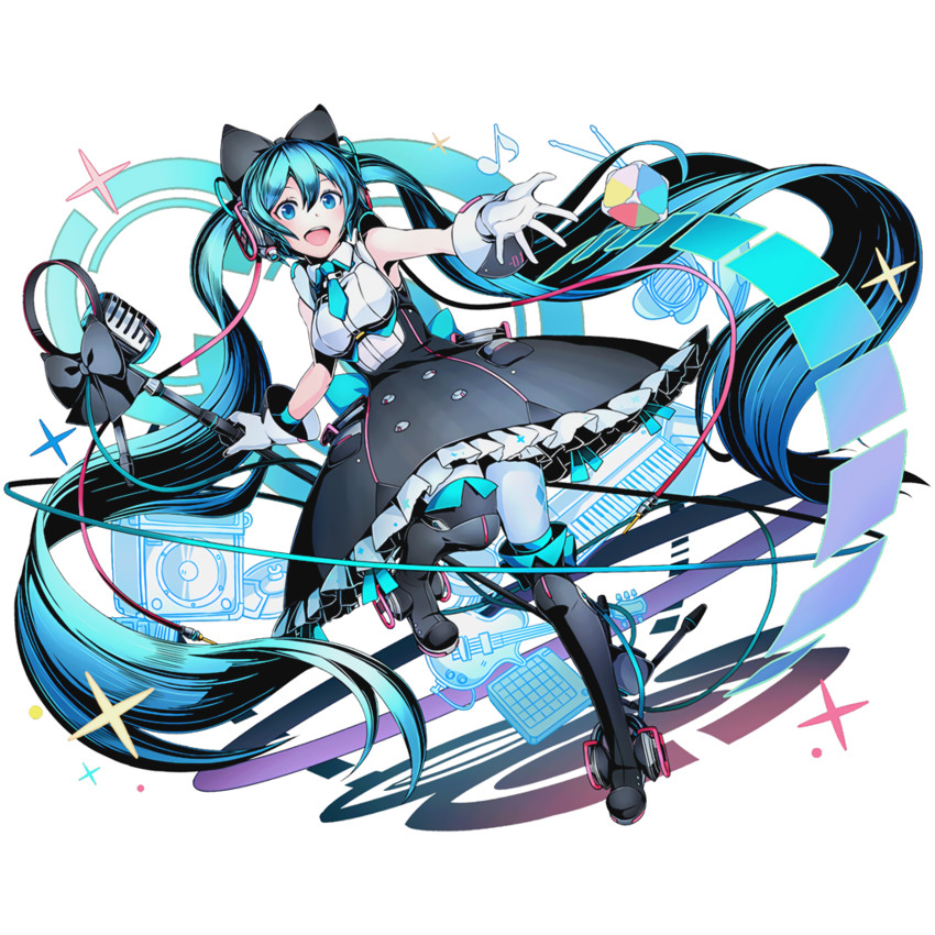 hatsune miku and magical mirai miku (vocaloid and 2 more) drawn by ucmm