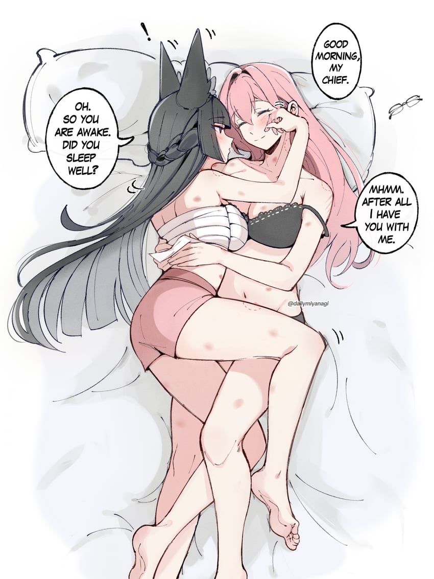 hoshimi miyabi and tsukishiro yanagi (zenless zone zero) drawn by dailymiyanagi