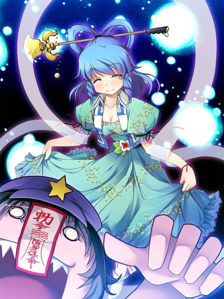 kaku seiga and miyako yoshika (touhou) drawn by chima_q
