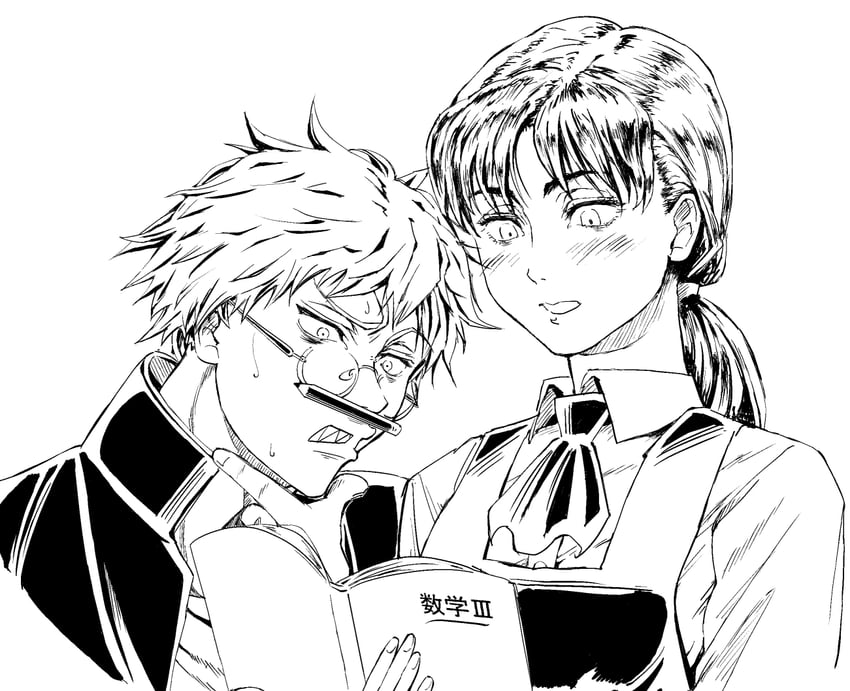 denji and mitaka asa (chainsaw man) drawn by kiserenntarou_(moromoro)