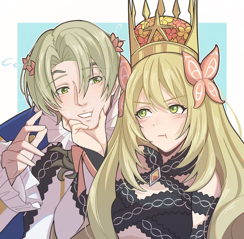 celine and alfred (fire emblem and 1 more) drawn by fumiko_(290976767)