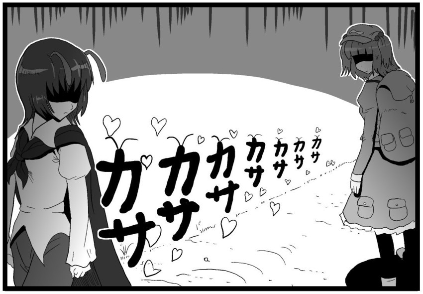 kawashiro nitori and wriggle nightbug (touhou) drawn by kezune_(i-_-i)